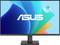 Ein Computermonitor, der das ASUS-Logo auf einem lebendigen blauen und türkisfarbenen abstrakten Hintergrund zeigt.