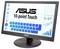 Ein Monitor, der "ASUS 10-Punkt-Touch" anzeigt, mit einer virtuellen Tastatur, verschiedenen App-Symbolen, einem Ziffernblock und Diagrammen auf dem Bildschirm.