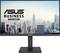 Ein Computermonitor zeigt eine Stadtsilhouette mit der Beschriftung "ASUS Business Monitor".