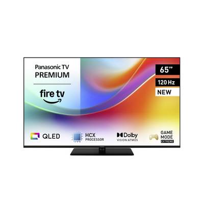Ein 65-Zoll Panasonic Premium-Fernseher mit Fire TV-Funktionen, 120 Hz Bildwiederholrate. Inklusive QLED, HCX-Prozessor, Dolby Vision Atmos, Game Mode Extreme.