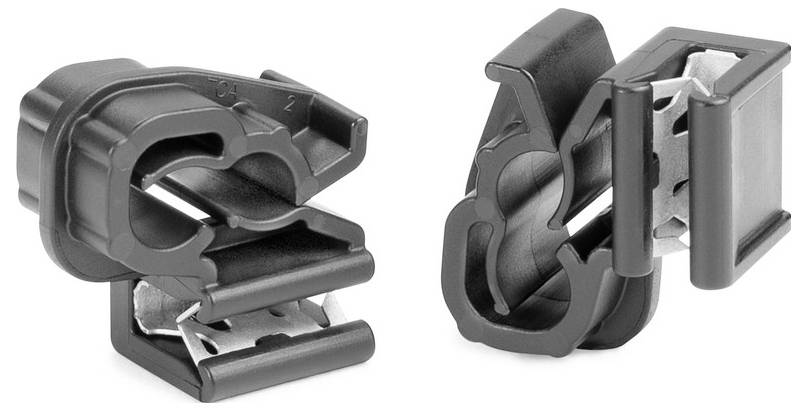 HellermannTyton EC1-3SV-DHC6-7-PA66HSUV/MET-BK (100) Elemento di fissaggio innestabile 151-04455 Intervallo Ø fascio 5.8 fino a 6.8 mm Nero 100 pz.