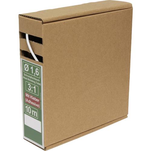 Quadrios 25CA484 Schrumpfschlauch mit Kleber Weiß Schrumpfrate:3:1 10 m