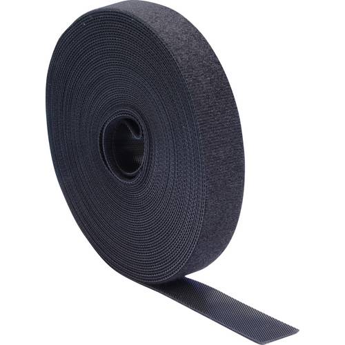 Quadrios 25CA509 Klettband zum Bündeln Haft- und Flauschteil Schwarz Meterware