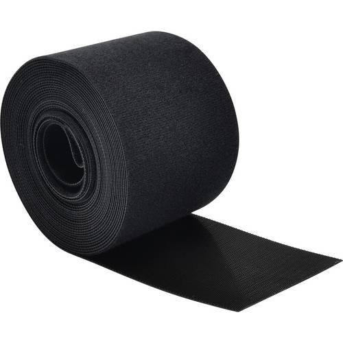 Quadrios 25CA513 Klettband zum Bündeln Haft- und Flauschteil Schwarz Meterware