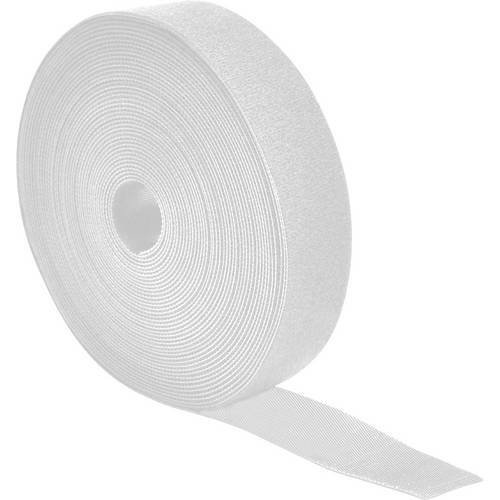Quadrios 25CA517 Klettband zum Bündeln Haft- und Flauschteil Weiß Meterware