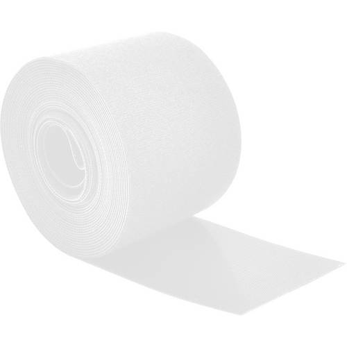 Quadrios 25CA520 Klettband zum Bündeln Haft- und Flauschteil Weiß Meterware