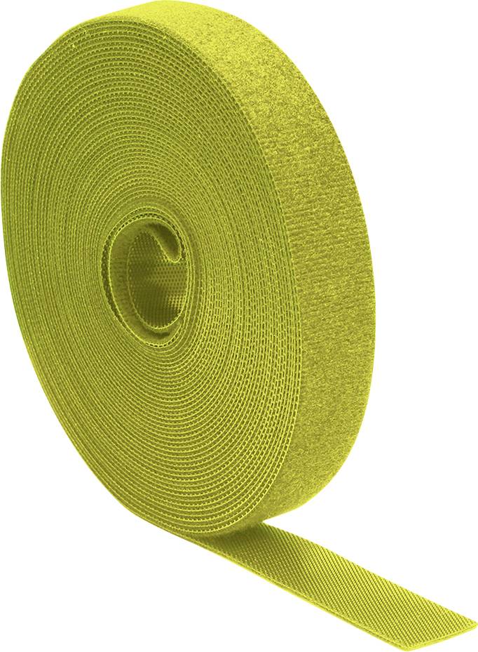 Quadrios 25CA524 Klettband zum Bündeln Haft- und Flauschteil Gelb Meterware