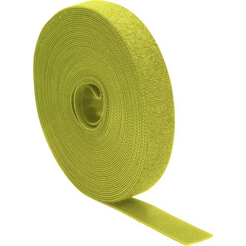 Quadrios 25CA524 Klettband zum Bündeln Haft- und Flauschteil Gelb Meterware