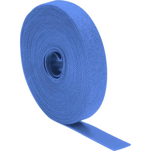 Quadrios 25CA525 Klettband zum Bündeln Haft- und Flauschteil Blau Meterware