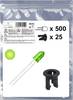 Quadrios 25O204 LED-Sortiment Gelb-Grün Rund 5 mm 700 mcd 20 mA 2.0 V