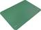 Ein grünes rechteckiges Schneidebrett mit abgerundeten Ecken, das an einer Kante zwei metallische Löcher zum Aufhängen oder Befestigen aufweist.