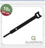 Quadrios 25CA563 Klettkabelbinder zum Bündeln Haft- und Flauschteil (L x B) 250 mm x 12 mm Schwarz 10 St.