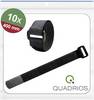 Quadrios 25CA574 Klettkabelbinder zum Bündeln Haft- und Flauschteil (L x B) 400 mm x 20 mm Schwarz 10 St.
