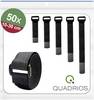 Quadrios 25CA575 Klettkabelbinder zum Bündeln Haft- und Flauschteil (L x B) 100, 150, 200, 250, 300 mm, mm, mm, mm, mm x 20 mm Schwarz 50 St.