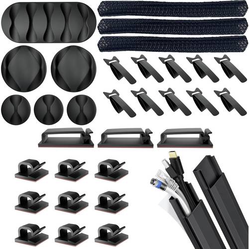 Quadrios 25CA578 Kabelhalter-Sortimentsbox 25CA578 Schwarz 34 Teile