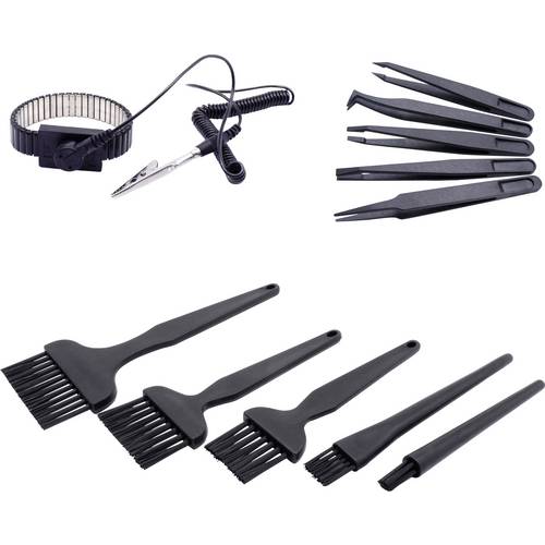 Quadrios ESD-Handgelenkband Schwarz Druckknopf 10 mm