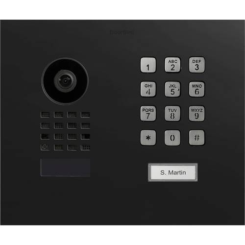 DoorBird D1101KH Modern UP Türsprechanlage Bluetooth®, WLAN, LAN Außeneinheit Graphitschwarz (seidenmatt)