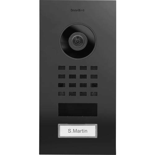 DoorBird D1101V UP Türsprechanlage Bluetooth®, WLAN, LAN Außeneinheit Graphitschwarz (seidenmatt)