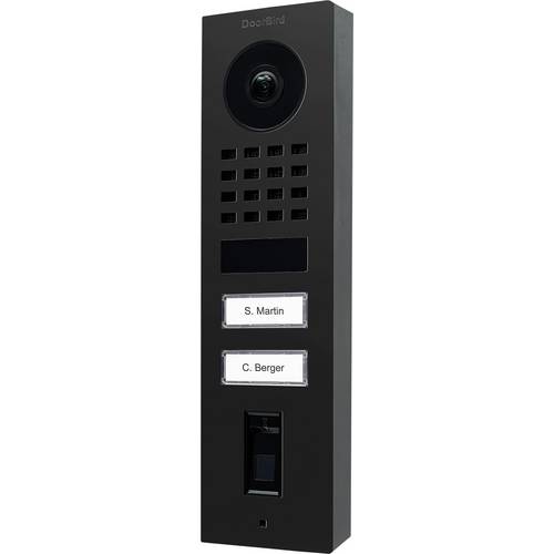 DoorBird D1102FV FP50 AP Türsprechanlage Bluetooth®, WLAN, LAN Außeneinheit Graphitschwarz (seidenmatt)