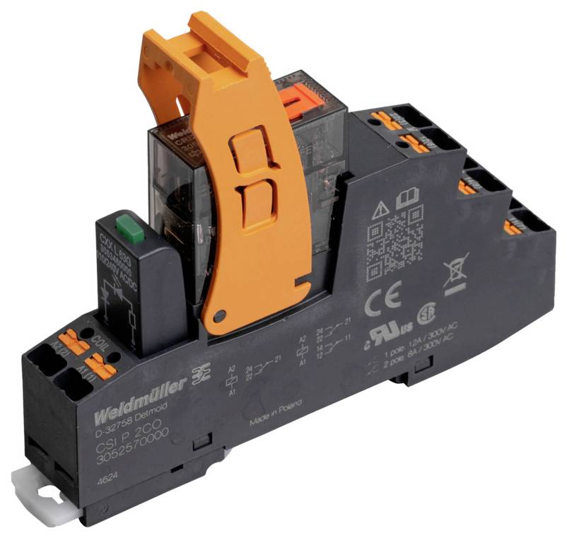 Weidmüller CRIKIT P 24VAC 2CO L/PB Koppelrelais 24 V/AC 8 A 2 Wechsler 10 St.