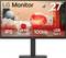 LG 27-Zoll-Monitor-Display mit einer kunstthematischen Hintergrundszene, die rote und weiße Kugeln präsentiert und die Merkmale 'IPS', 'Full HD 1920x1080', '100Hz', 'USB Type-C' hervorhebt.