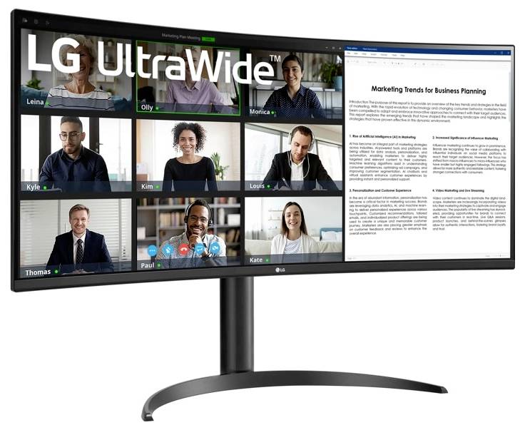 LG Electronics 34WR55QK-B LCD-Monitor EEK F (A - G) 86.4 cm (34 Zoll) 21:9 5 ms HDMI® Eingang VA LCD-1