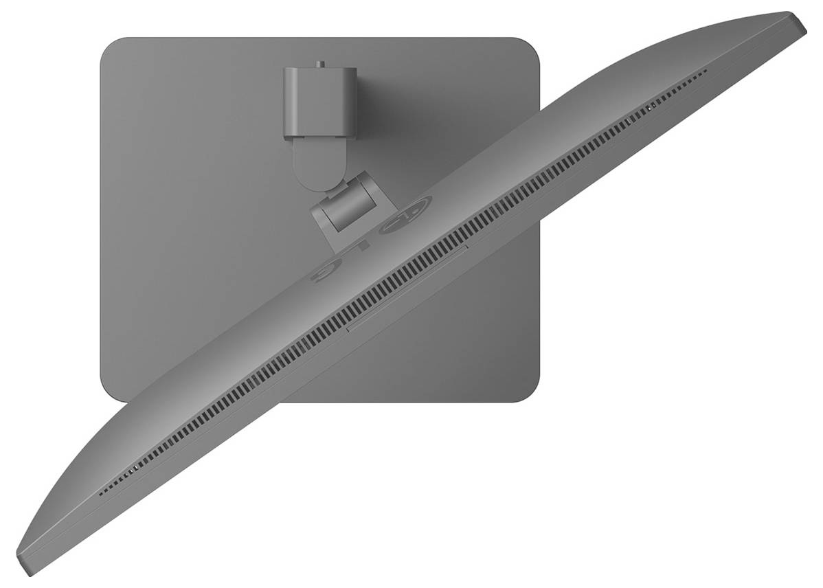 Ein Monitor, der abstrakte rote und weiße Formen auf einem pinken Hintergrund zeigt, mit dem Text "LG QHD Monitor" in der oberen linken Ecke.