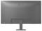 Das Bild zeigt die Rückansicht eines LG-Monitors mit grauer Oberfläche, ausgestattet mit einem rechteckigen Ständer und Wandmontage-Löchern.