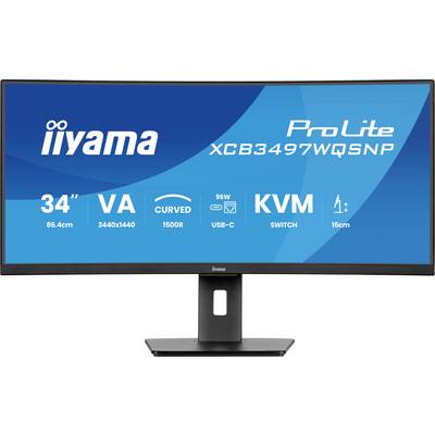 Iiyama ProLite XCB3497WQSNP-B1 LED-Monitor EEK F (A - G) 86.4 cm (34 Zoll) 3440 x 1440 Pixel 21:9 0.4 ms DisplayPort VA -0
