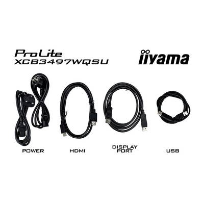 Iiyama ProLite XCB3494WQSU-B1 LED-Monitor EEK F (A - G) 86.4 cm (34 Zoll) 3440 x 1440 Pixel 21:9 0.4 ms DisplayPort VA L-11