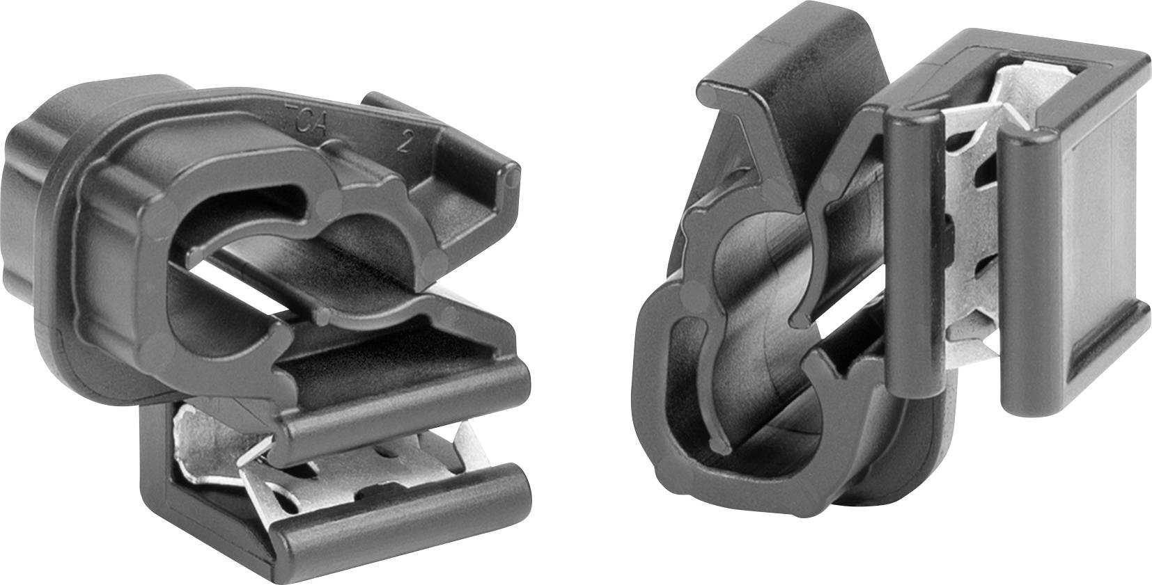 HellermannTyton EC1-3SVDHC6-7 Clip di fissaggio innestabile 151-04529 Intervallo Ø fascio 5.8 fino a 6.8 mm Nero 1 pz.