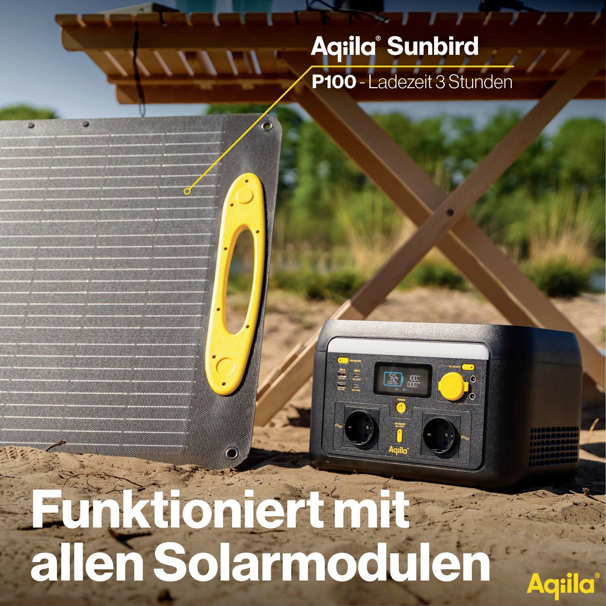 Aqiila S600V2 Powerstation 20 Ah LiFePO 4 Schwarz, Gelb LED Taschenlampe-16