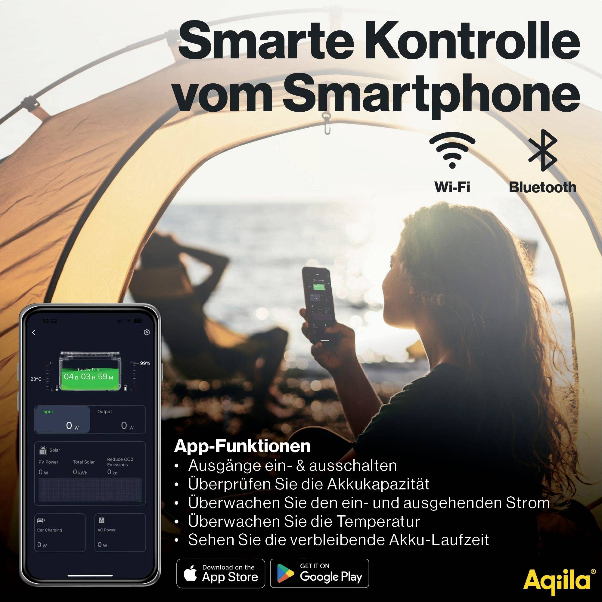 Aqiila S3000V2 Powerstation 50 Ah LiFePO 4 Schwarz, Gelb LED Taschenlampe-9
