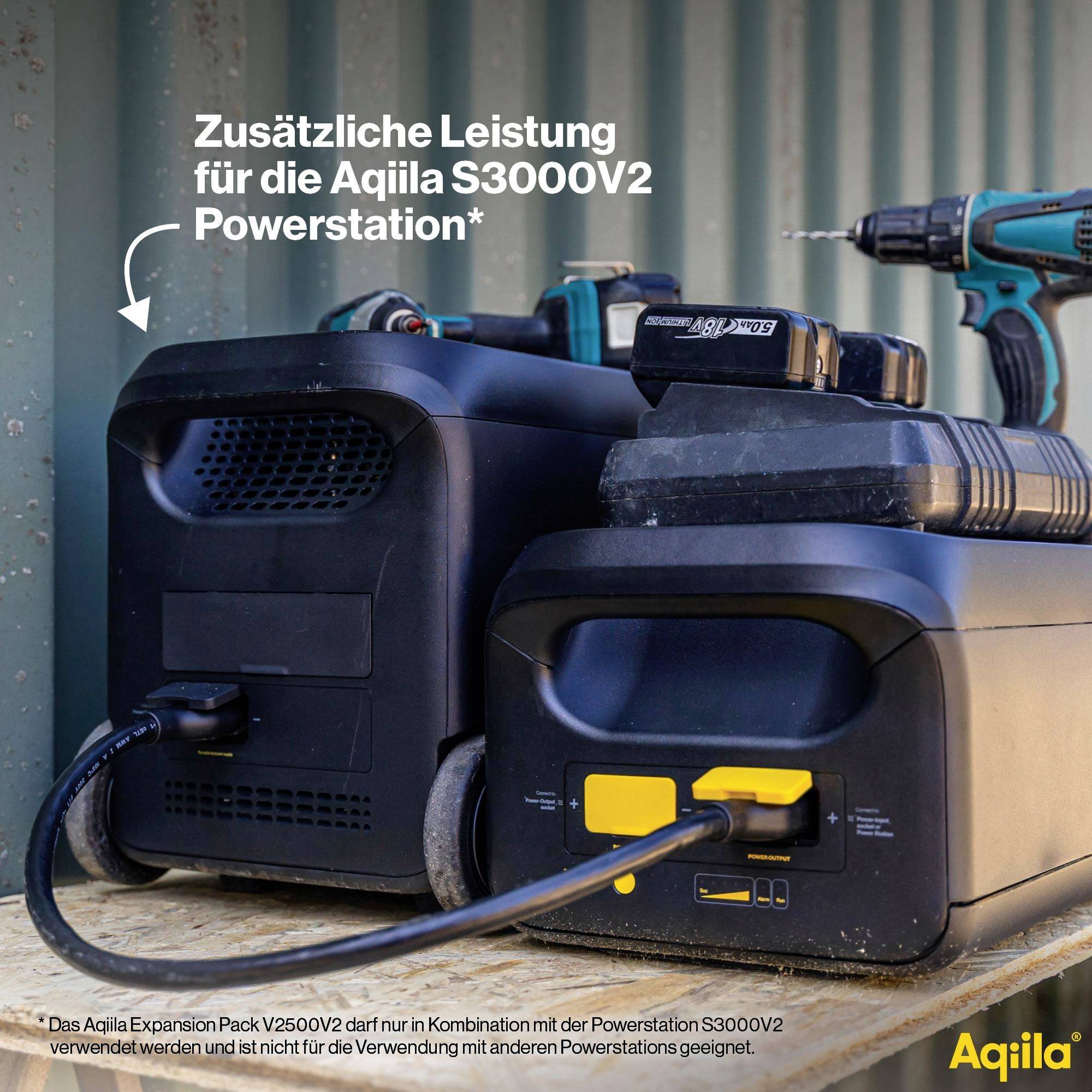 Aqiila Aqiila Erweiterungsbatterie – Powerbird S2500EXP Akkupack 50 Ah LiFePO 4 Schwarz-10