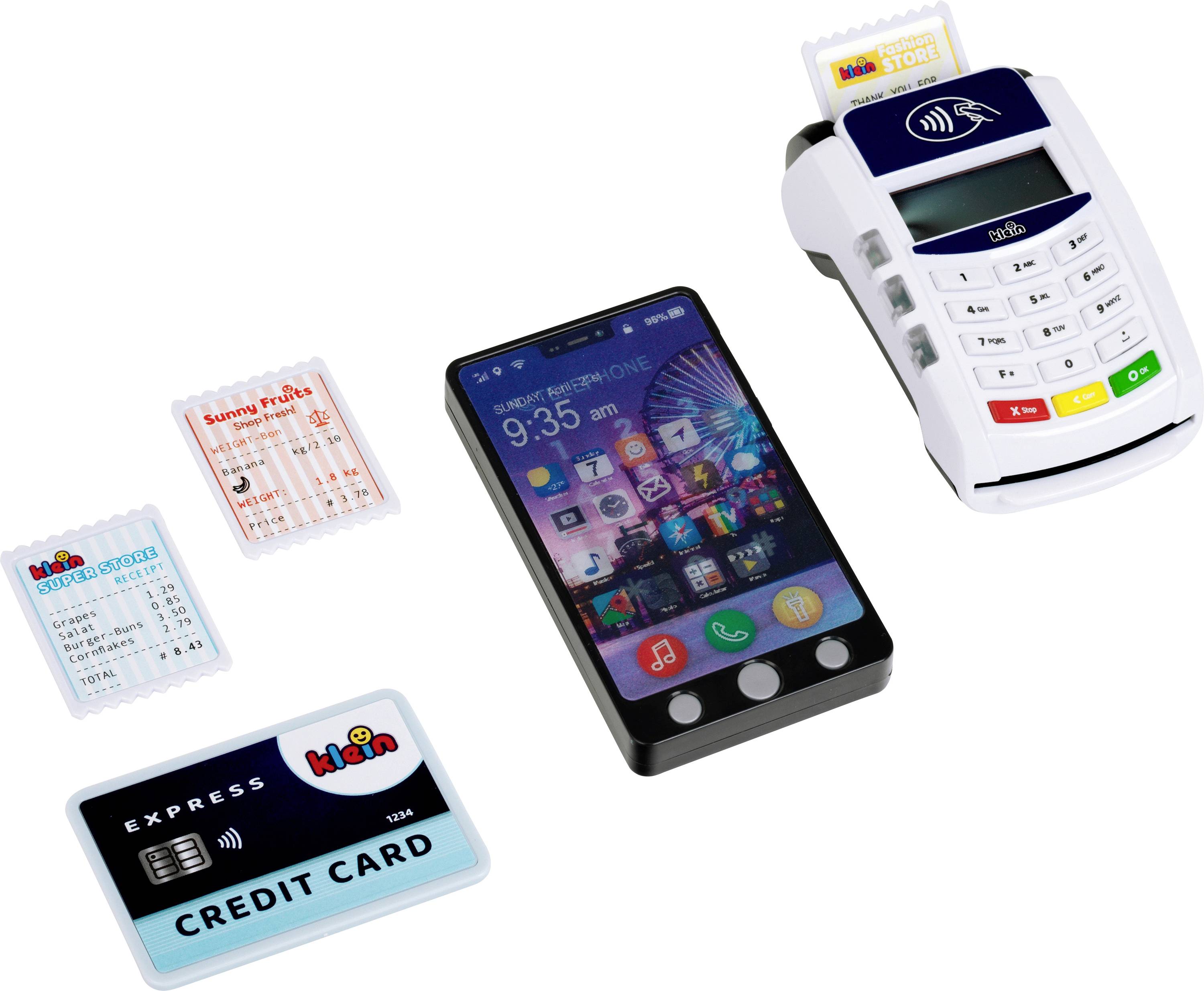 Theo Klein 7274 PoS Terminal und Kinder Handy Smartphone   Mit Licht, Sound und kontaktloser Bezahlfunktion   Spielzeug ...