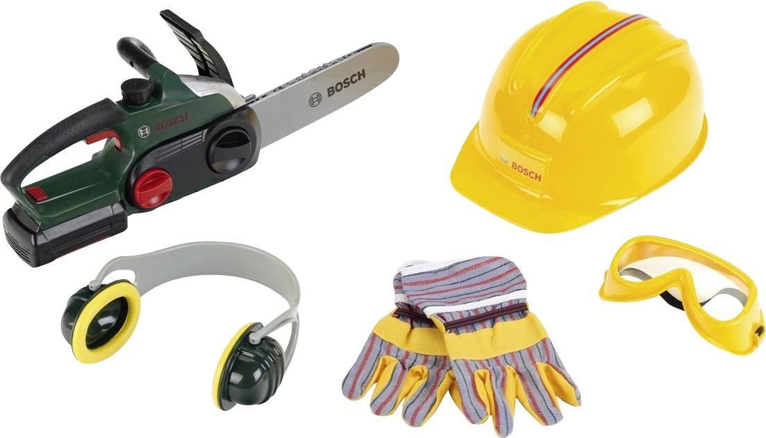 Theo Klein 8532 Theo Klein Bosch chain saw ii + helmet + work gloves