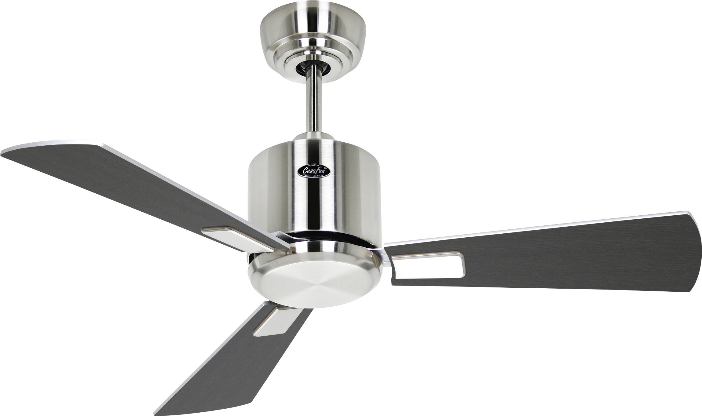 Thumbnail - CasaFan ECO NEO III 92 BN-WN/SI WiFi Flügel Wenge/silber Deckenventilator 12 W (Ø x H) 92 cm x 360 mm Chrom (gebürstet) ...