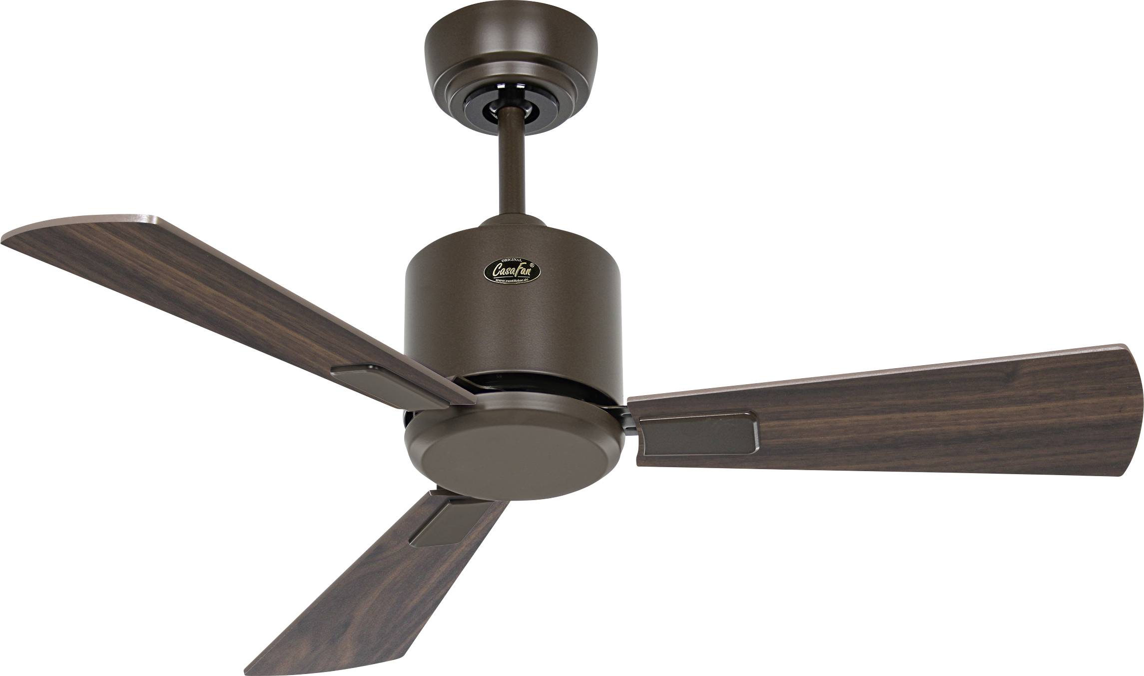 Thumbnail - CasaFan ECO NEO III 92 BZ-NB/KI WiFi Flügel Nussbaum/Kirsche Deckenventilator 12 W (Ø x H) 92 cm x 360 mm Bronze mit Fer...