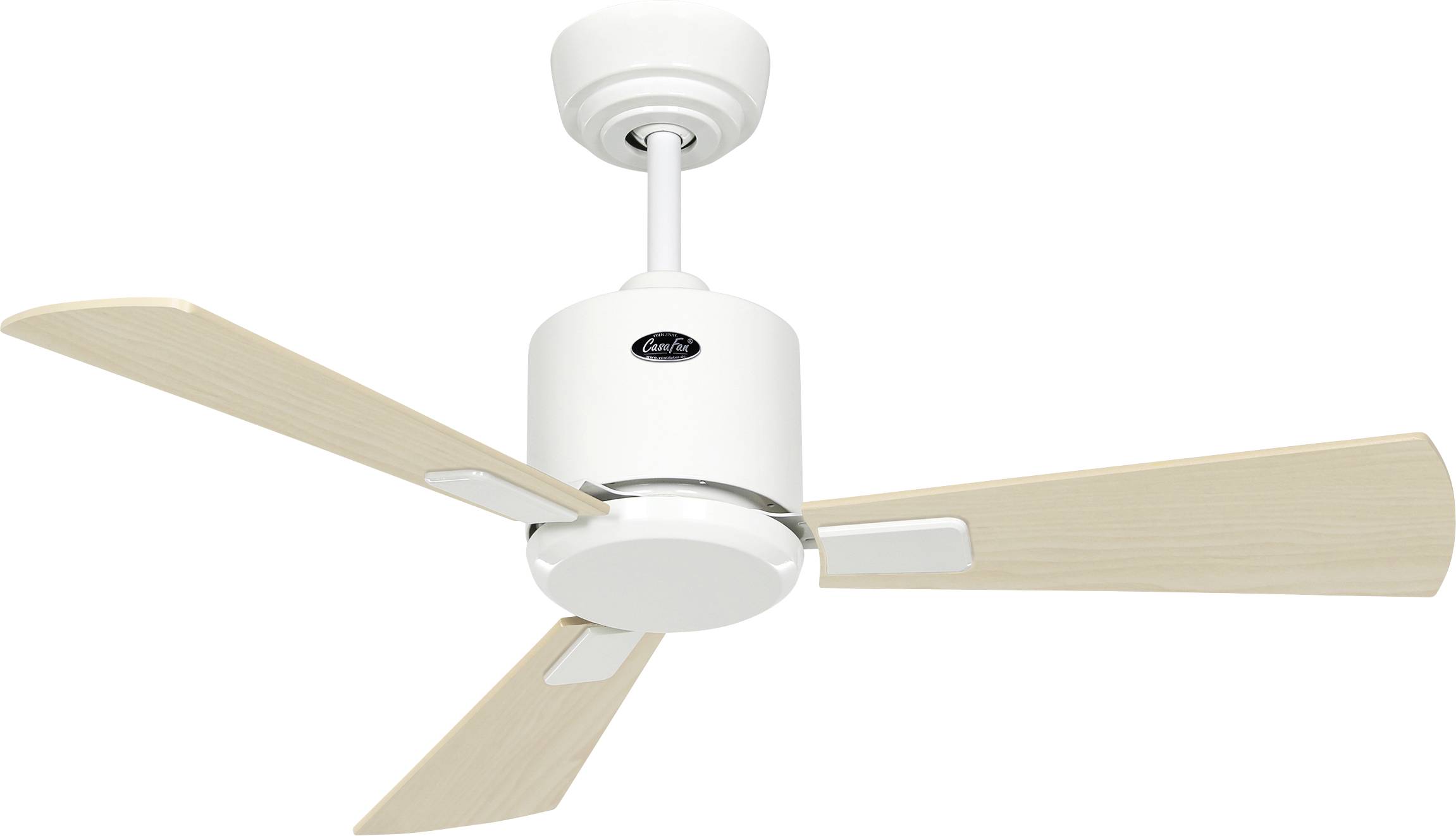 CasaFan ECO NEO III 92 WE-AH/BU WiFi Flügel Ahorn/Buche Deckenventilator 12 W (Ø x H) 92 cm x 360 mm Weiß mit Fernbedien...