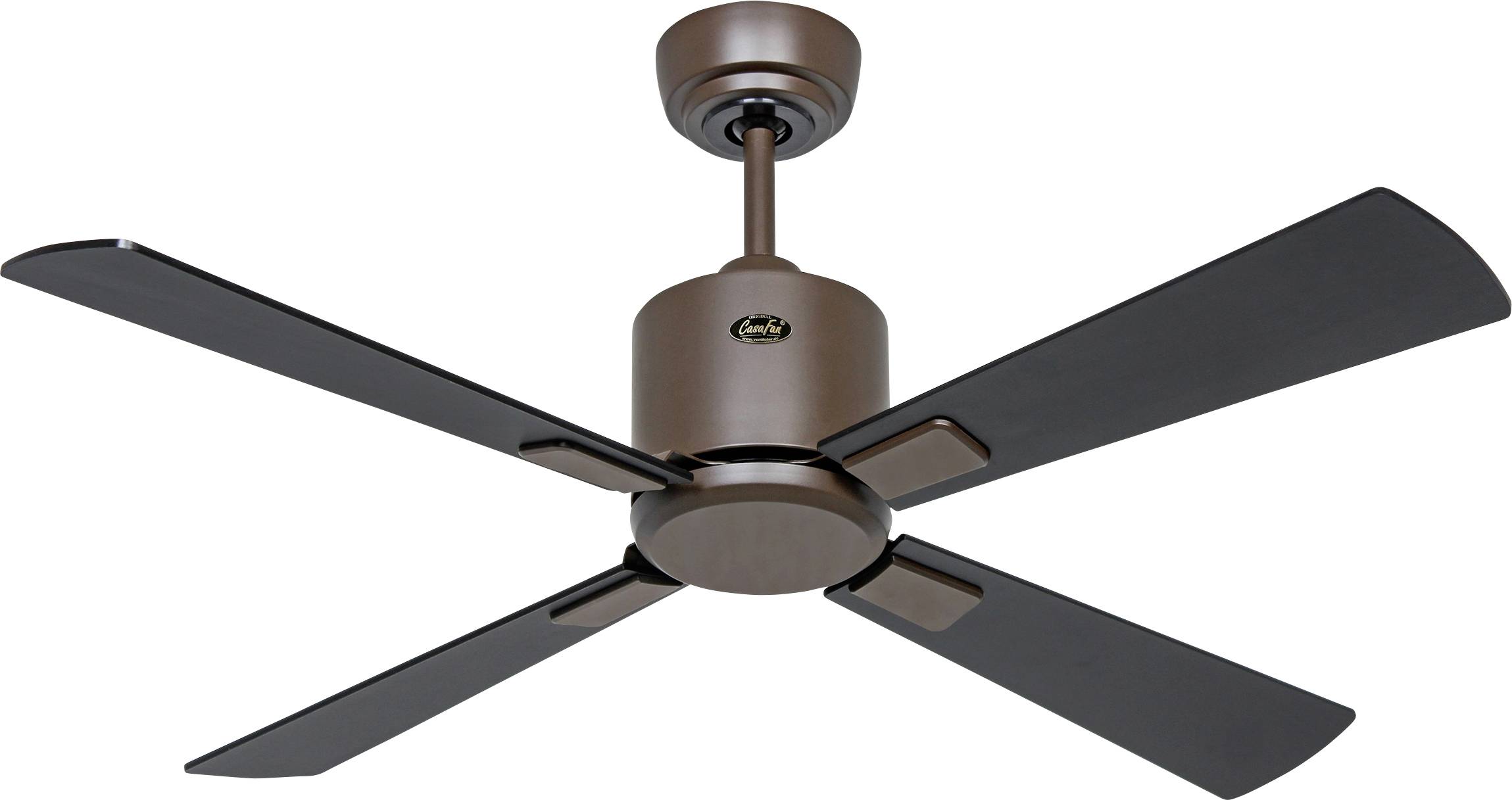 CasaFan ECO NEO III 103 BZ-SW/TK WiFi Flügel Schwarz/Teak Deckenventilator 16 W (Ø x H) 103 cm x 360 mm Bronze mit Fernb...