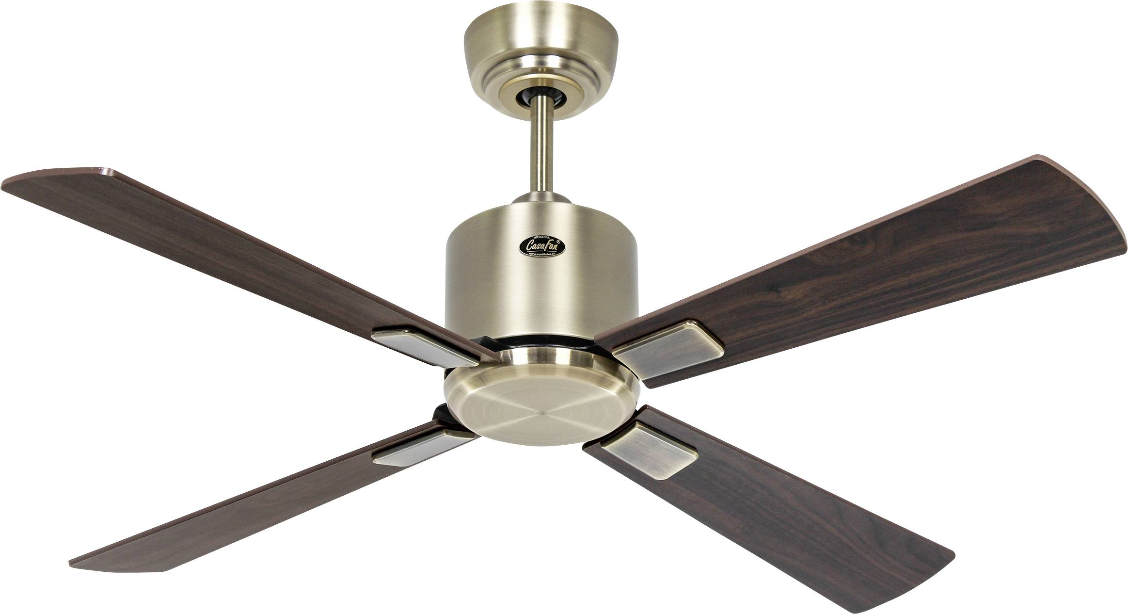 CasaFan ECO NEO III 103 MA-NB/KI WiFi Flügel Nussbaum/Kirsche Deckenventilator 16 W (Ø x H) 103 cm x 360 mm Messing-anti...