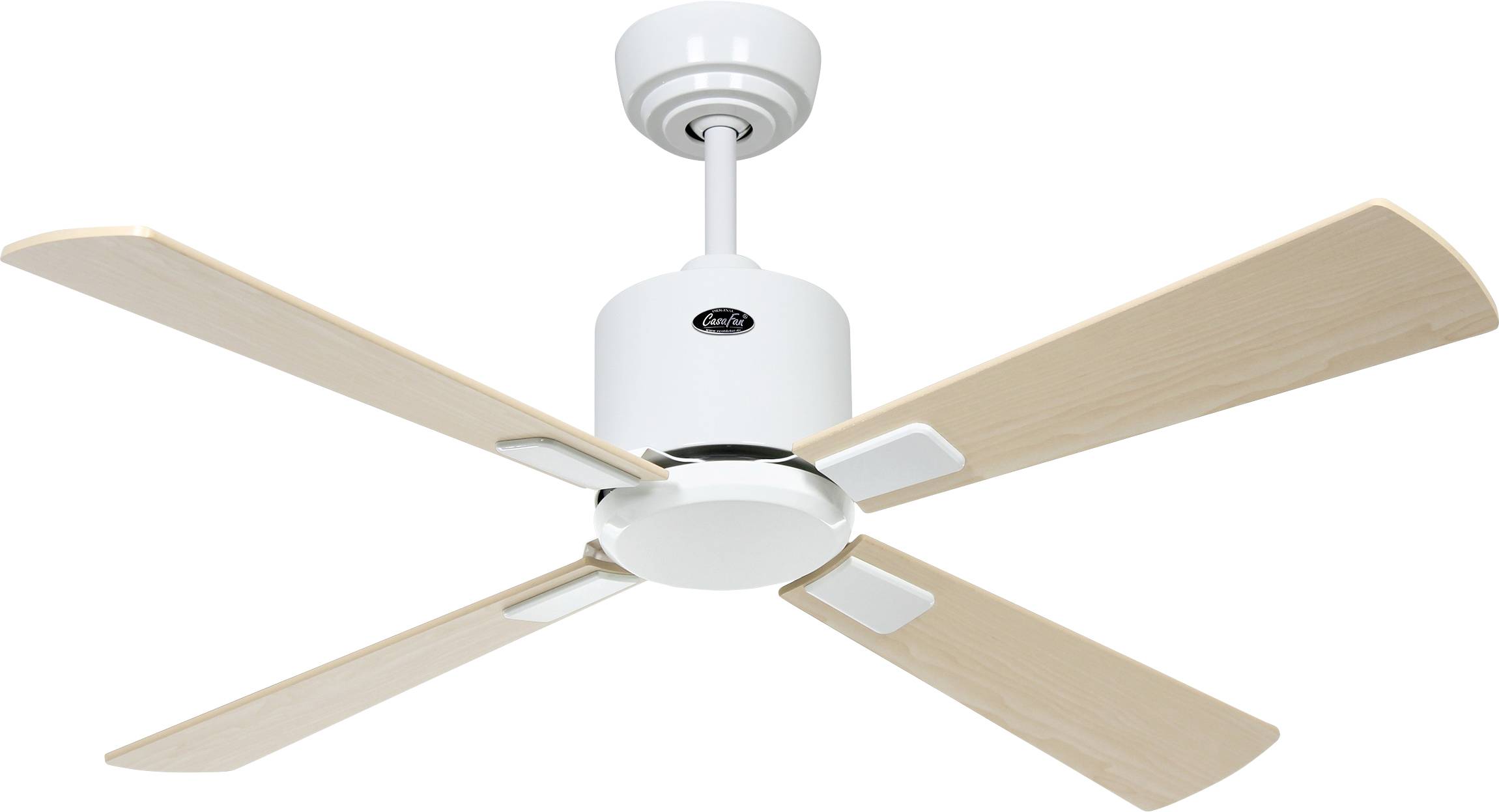 CasaFan ECO NEO III 103 WE-AH/BU WiFi Flügel Ahorn/Buche Deckenventilator 16 W (Ø x H) 103 cm x 360 mm Weiß mit Fernbedi...
