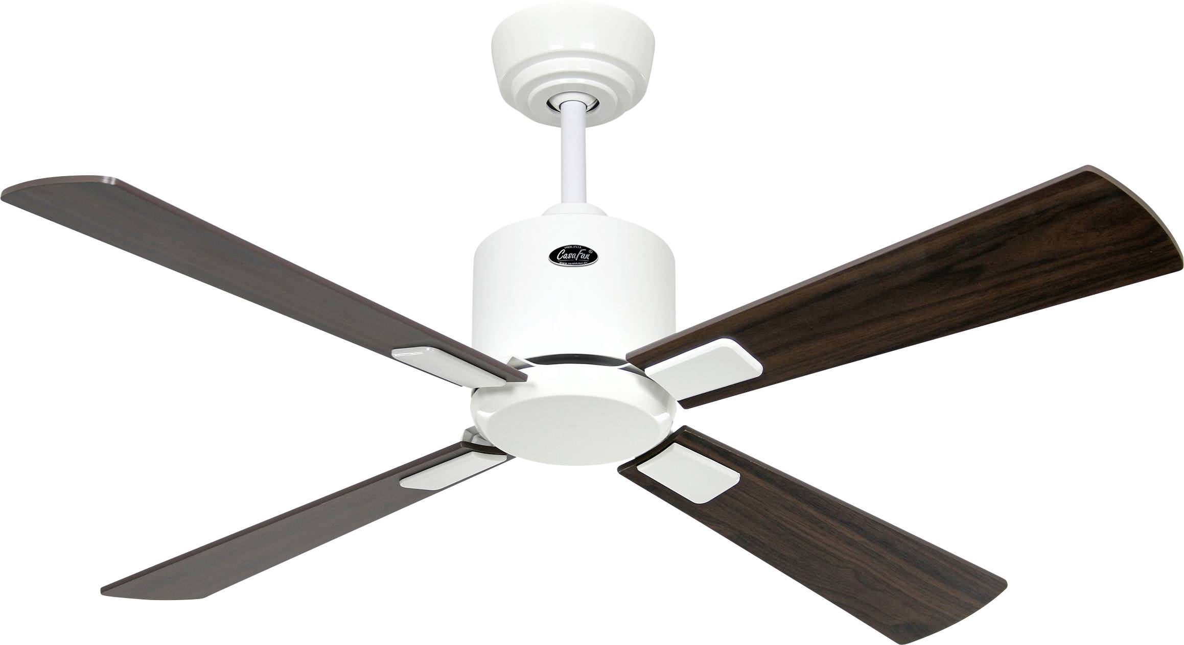 Thumbnail - CasaFan ECO NEO III 103 WE-NB/KI WiFi Flügel Nussbaum/Kirsche Deckenventilator 16 W (Ø x H) 103 cm x 360 mm Weiß mit Fer...
