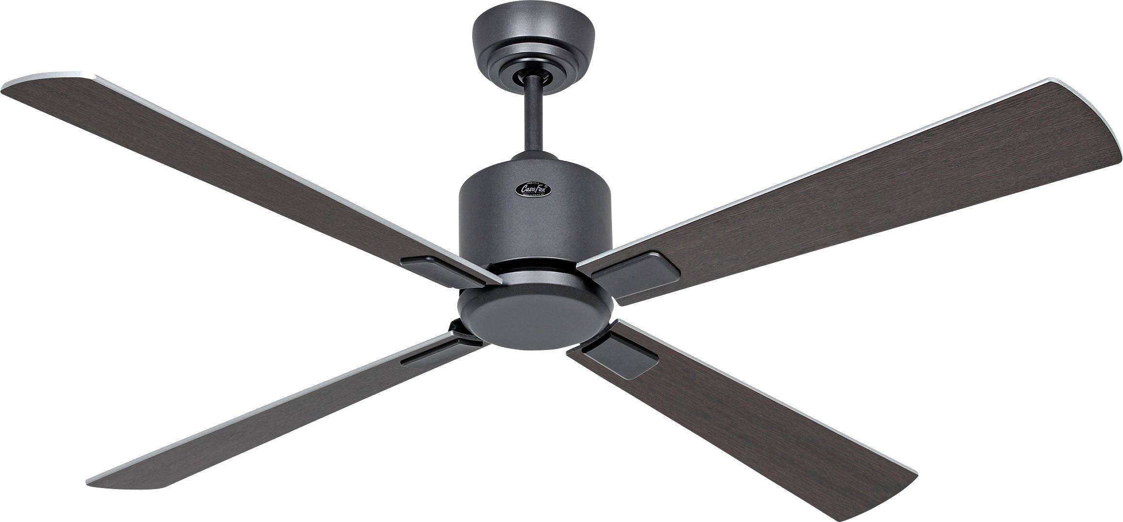 Thumbnail - CasaFan ECO NEO III 132 BG-WN/SI WiFi Flügel Wenge/silber Deckenventilator 27 W (Ø x H) 132 cm x 360 mm Basalt-Grau mit ...