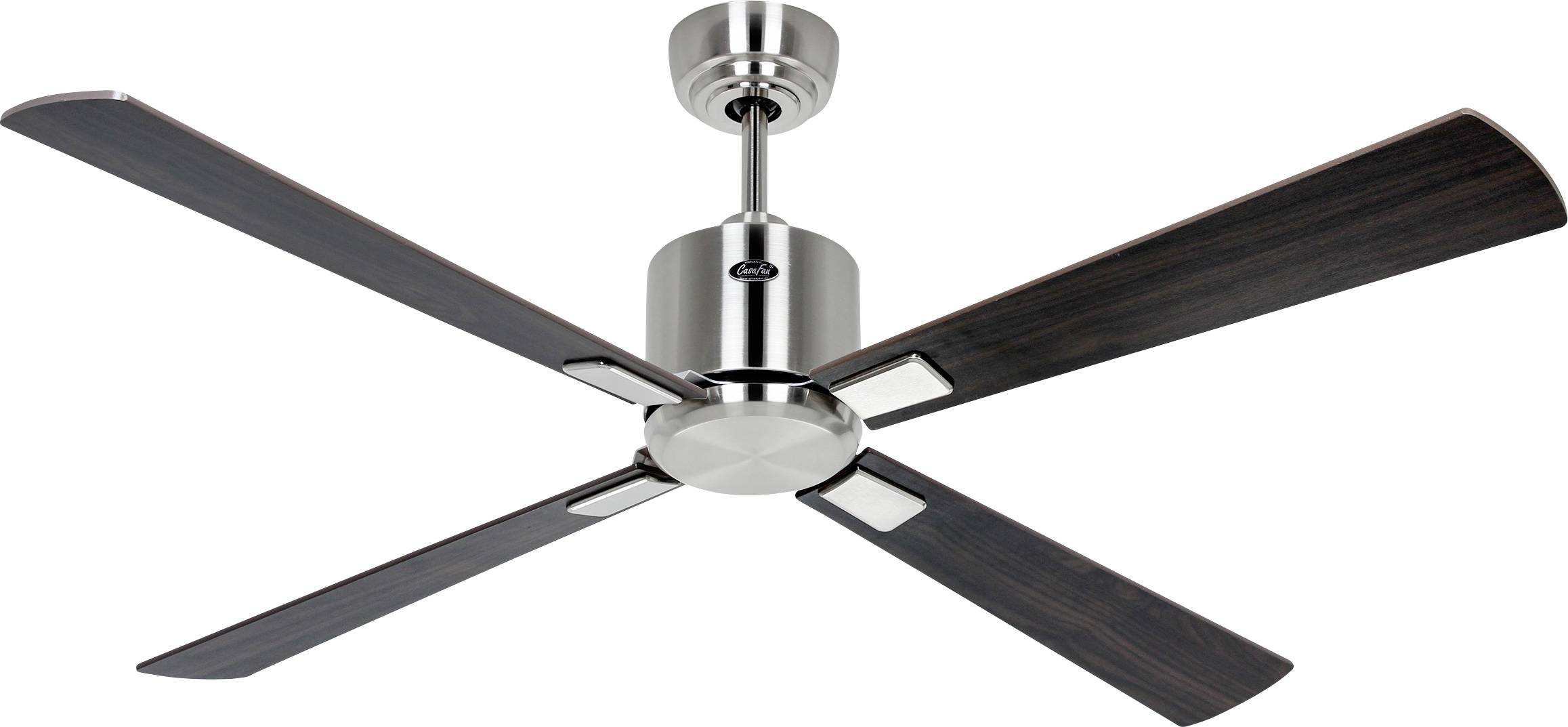 Thumbnail - CasaFan ECO NEO III 132 BN-NB/KI WiFi Flügel Nussbaum/Kirsche Deckenventilator 27 W (Ø x H) 132 cm x 360 mm Chrom (gebür...