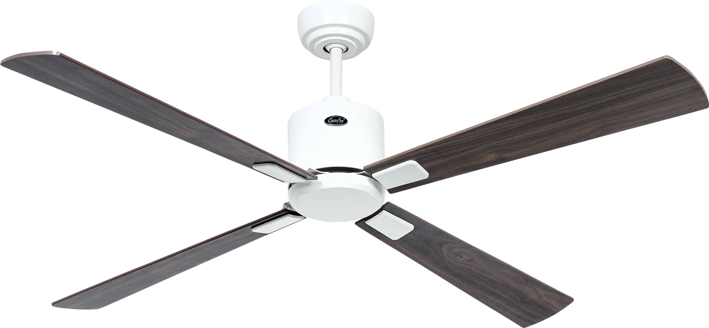 CasaFan ECO NEO III 132 WE-NB/KI WiFi Flügel Nussbaum/Kirsche Deckenventilator 27 W (Ø x H) 132 cm x 360 mm Weiß mit Fer...