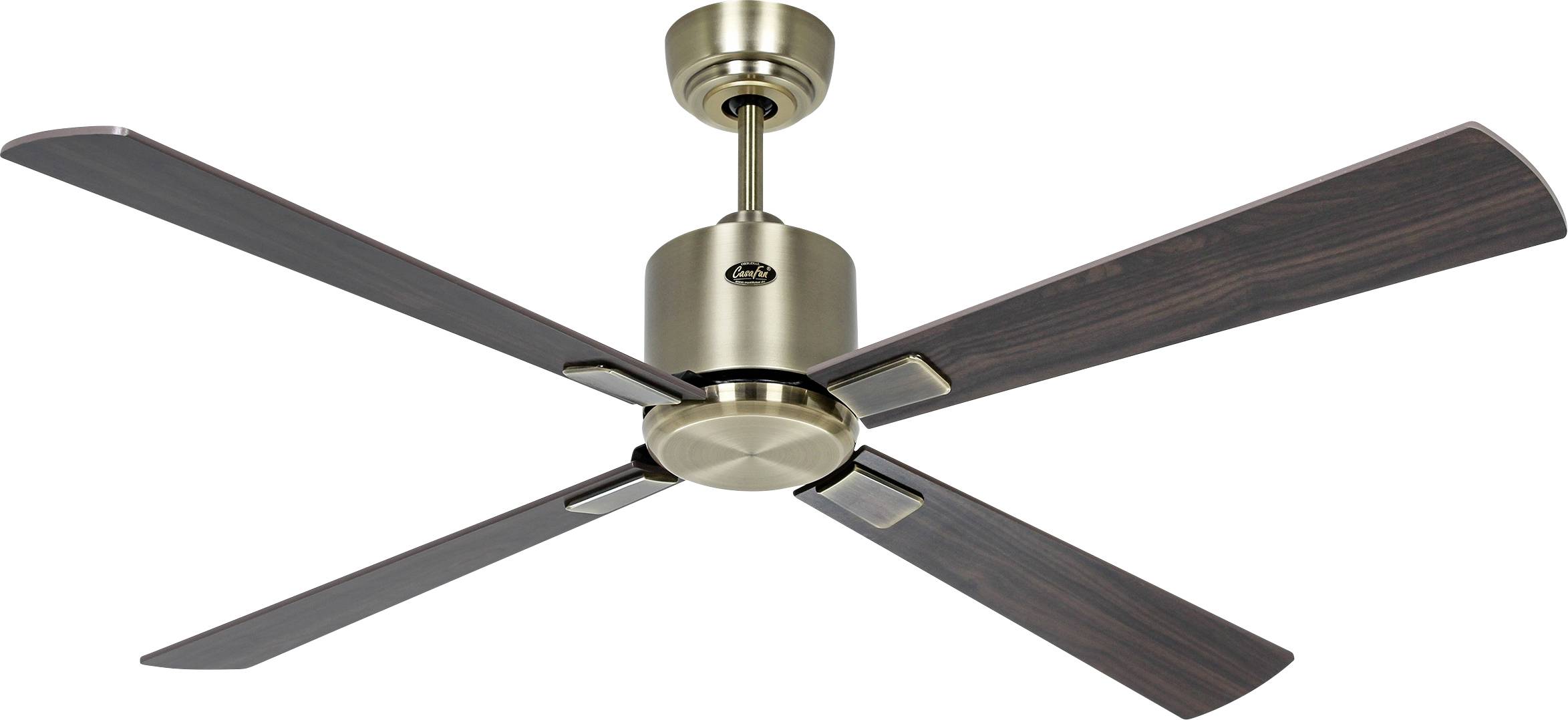 CasaFan ECO NEO III 132 MA-NB/KI WiFi Flügel Nussbaum/Kirsche Deckenventilator 27 W (Ø x H) 132 cm x 360 mm Messing-anti...