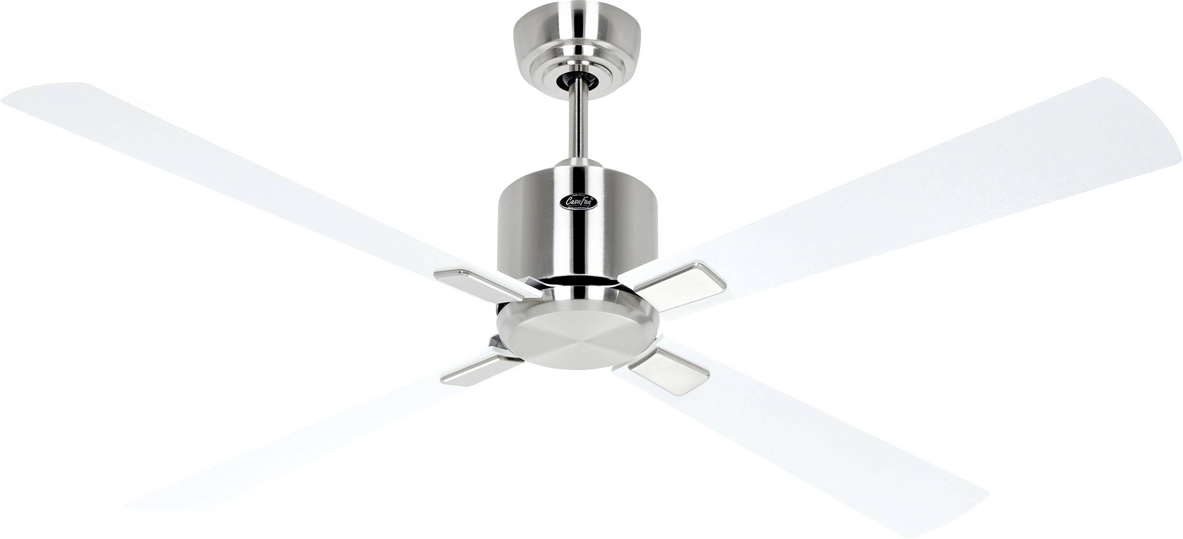 Thumbnail - CasaFan ECO NEO III 132 BN-WE/LG WiFi Flügel Weiß/Lichtgrau Deckenventilator 27 W (Ø x H) 132 cm x 360 mm Chrom (gebürst...