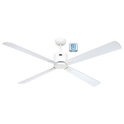 CasaFan ECO NEO III 152 WE-WN/SI WiFi Flügel Wenge/silber Deckenventilator 27 W (Ø x H) 152 cm x 360 mm Weiß mit Fernbed-1