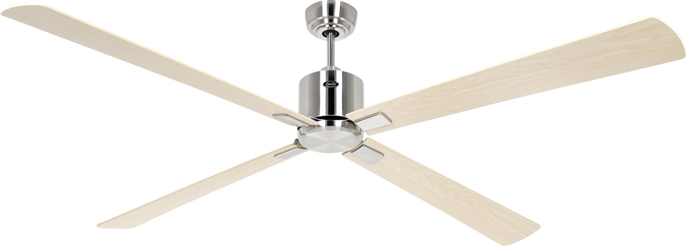 Thumbnail - CasaFan ECO NEO III 180-4 BN-AH/BU WiFi Flügel Ahorn/Buche Deckenventilator 28 W (Ø x H) 180 cm x 360 mm Chrom (gebürste...